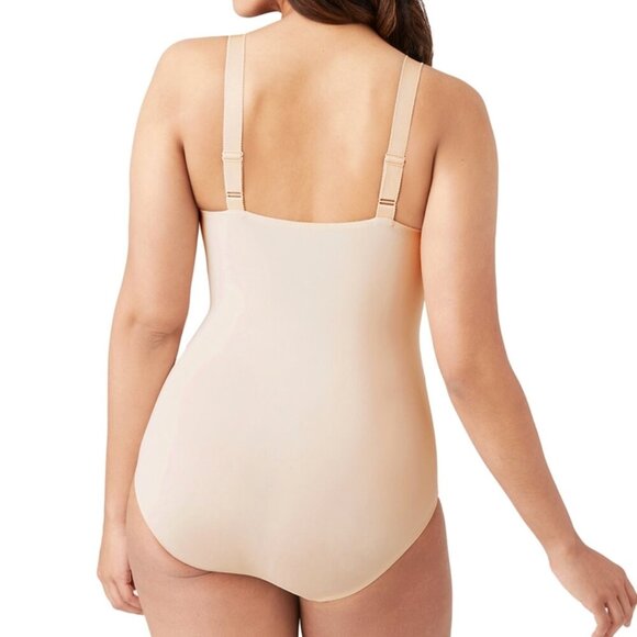 NWT Wacoal Visual Effects Body Briefer with Minimizer Bra in Black Size 38D - Picture 2 of 5